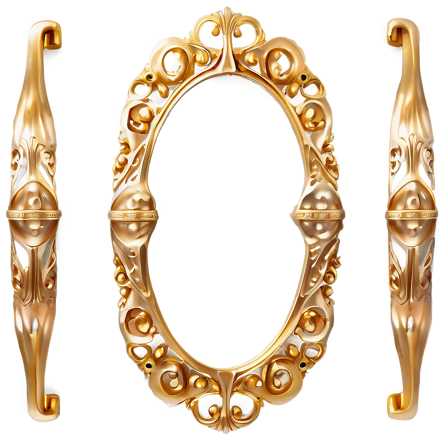 Gold Trim Filigree Png 06282024