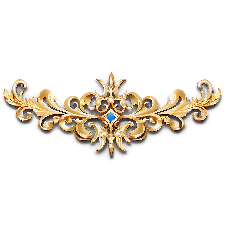 Gold Trim Ornament Png 06282024