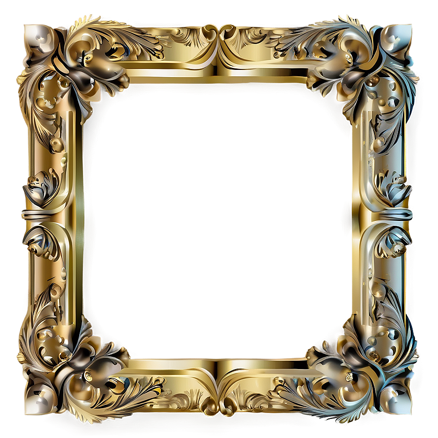 Gold Wedding Frame Png 06262024