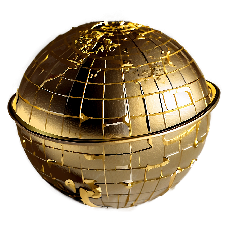 Gold World Globe Png 84