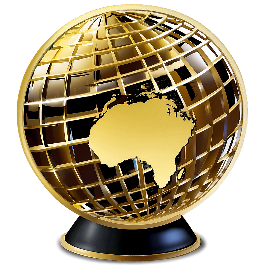 Gold World Globe Png Xic44