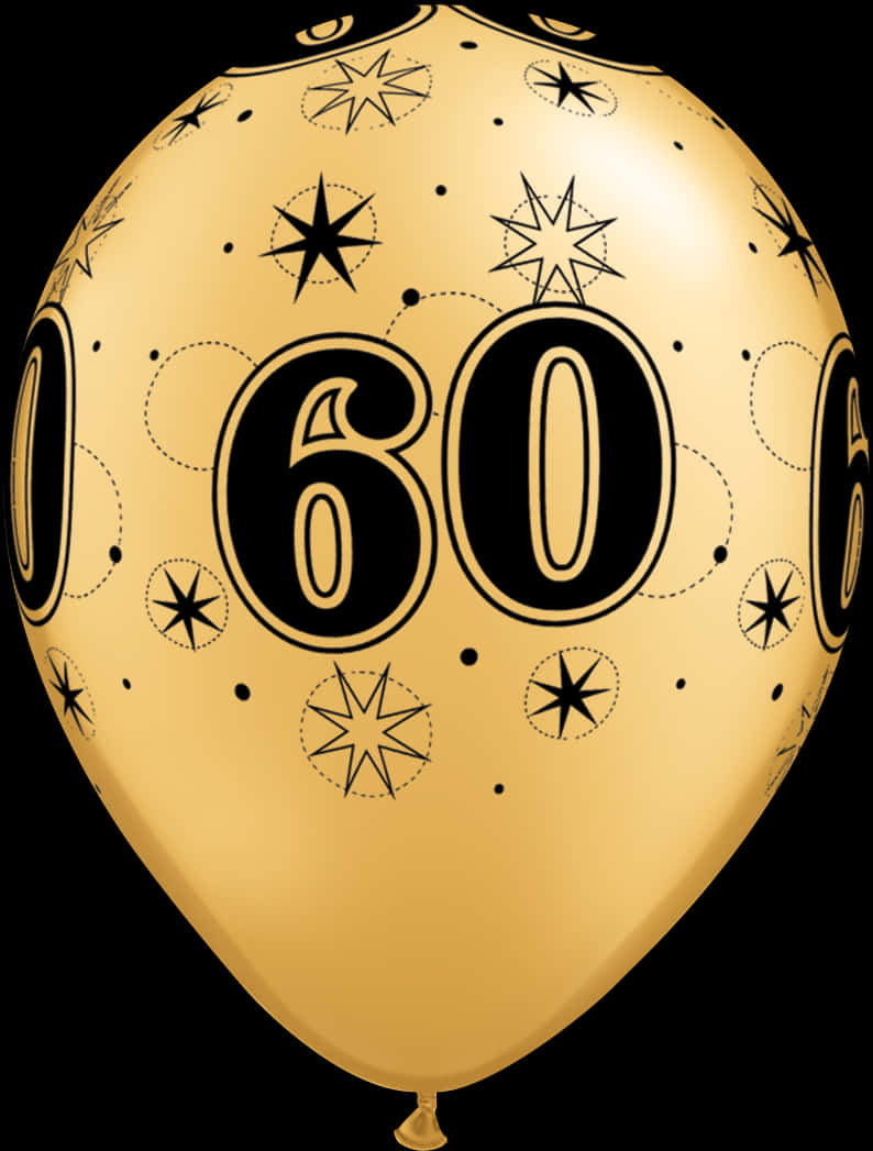 Black And Gold Balloons 60 PNG image with a transparent background, free high-resolution download
