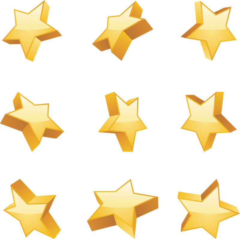 Golden_3 D_ Stars_ Pattern