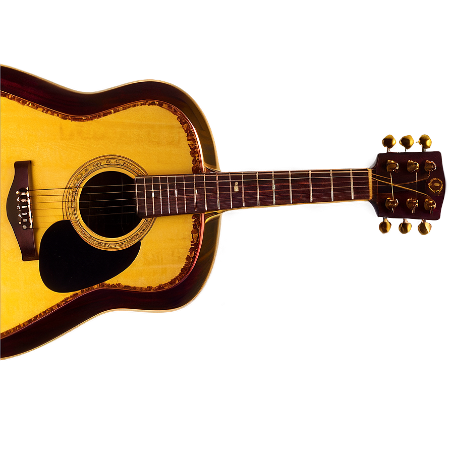 Golden Acoustic Guitar Png 92