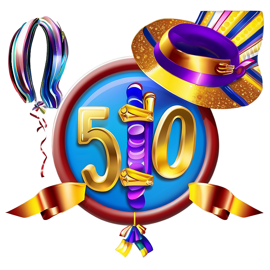 Golden Age 50th Birthday Celebration Png 78