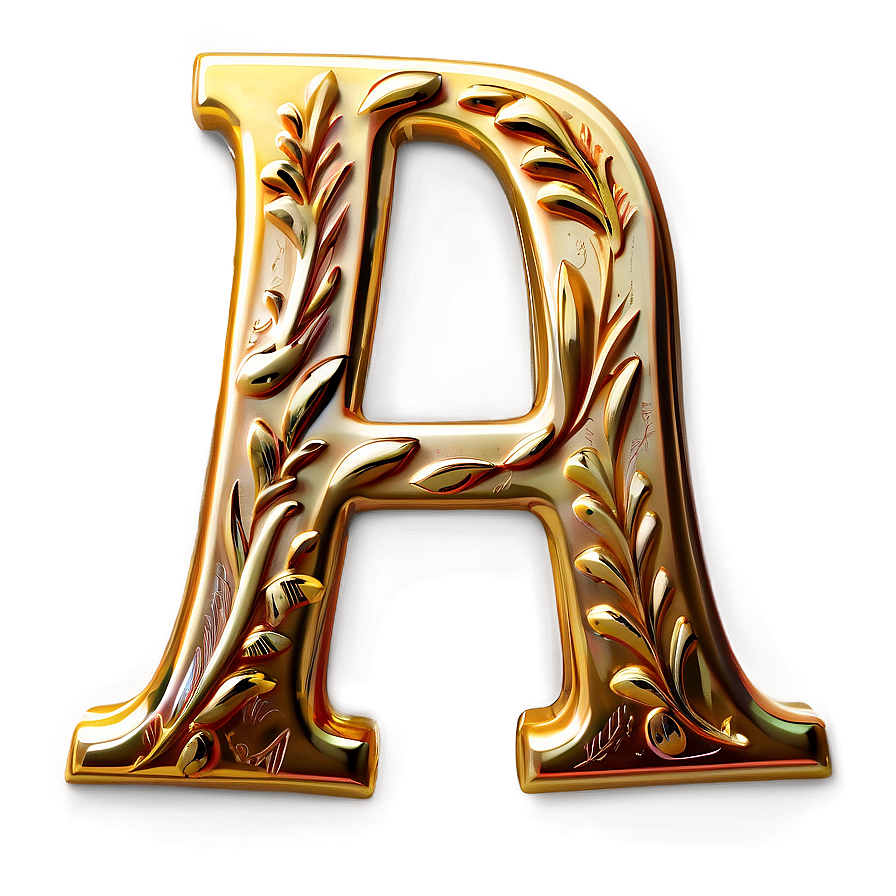 Golden Alphabet Png 06112024