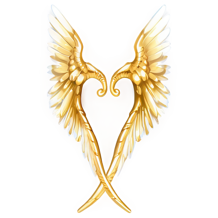 Golden Angel Wings Graphic Png 05042024