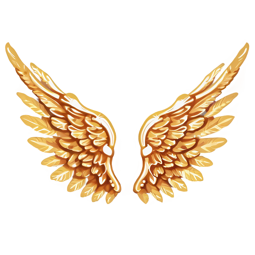 Golden Angel Wings Graphic PNG 5 PNG with transparent background