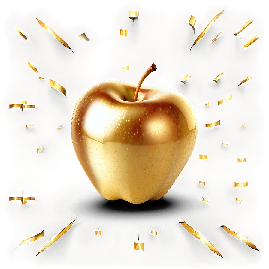 Golden Apple Background Png 11