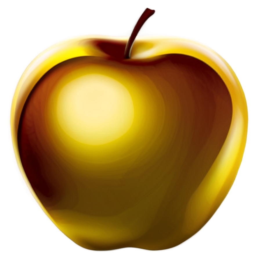 Golden Apple Silhouette Png 54