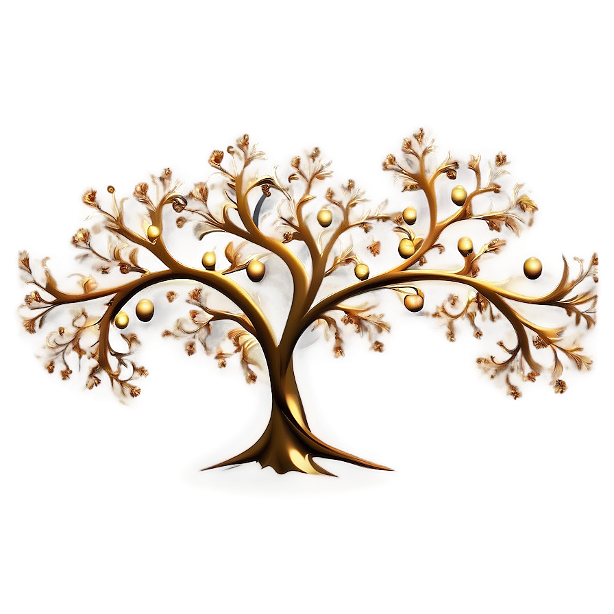 Golden Arbol De Navidad Elegance Png Omq