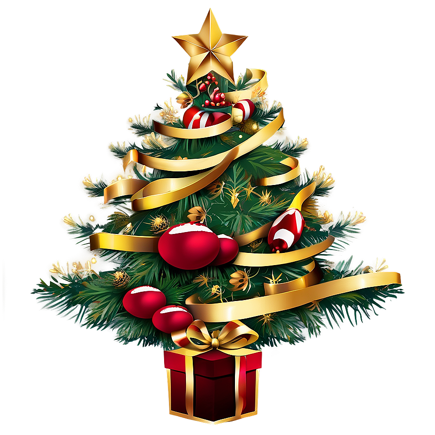 Golden Arbol De Navidad Elegance Png Uxc