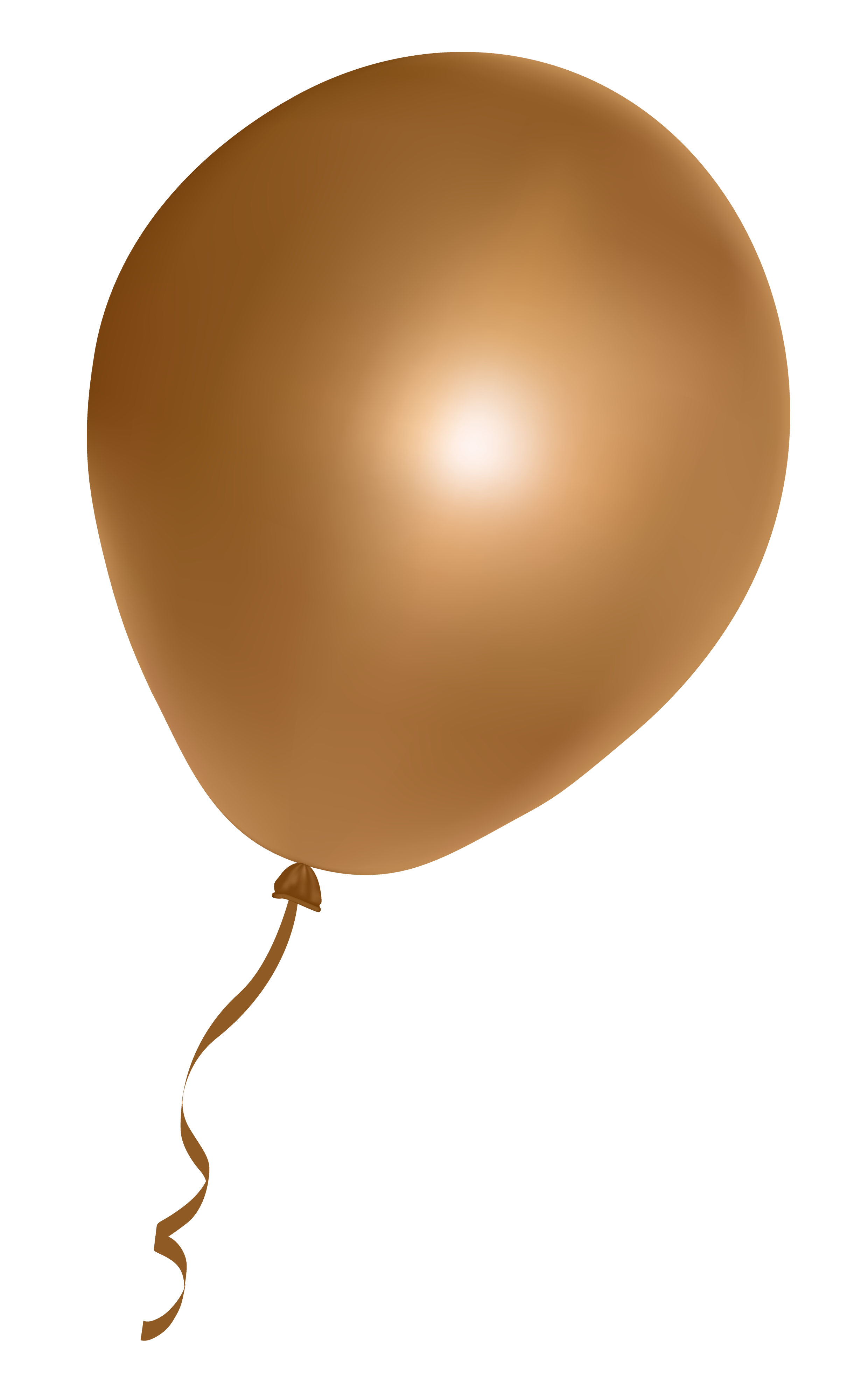 Golden Balloon Floating PNG with transparent background