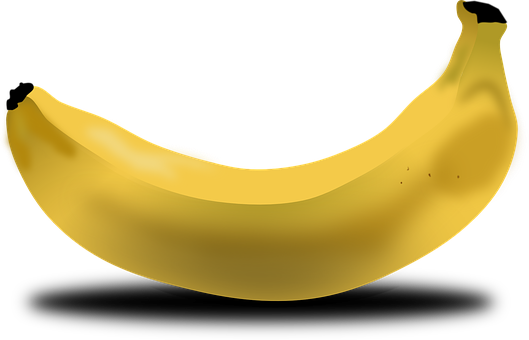 Golden Bananaon Black Background PNG with transparent background