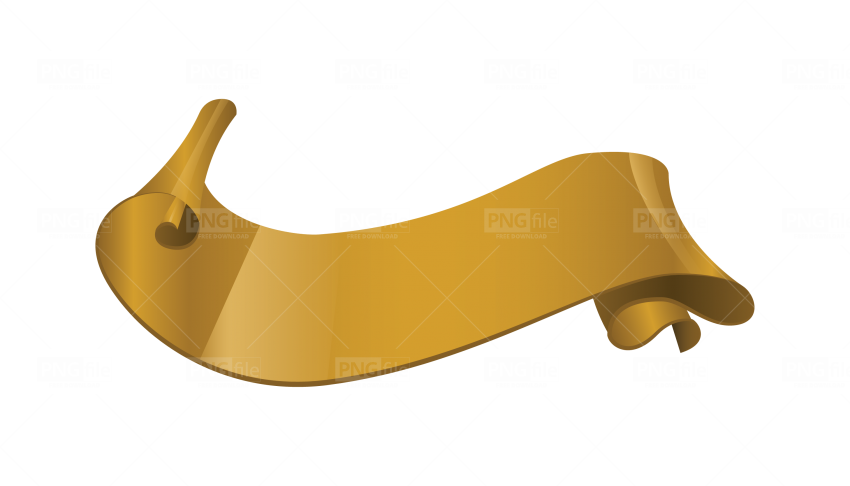 Golden Banner Ribbon Graphic