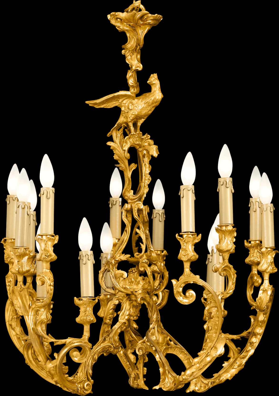 Golden Baroque Chandelier