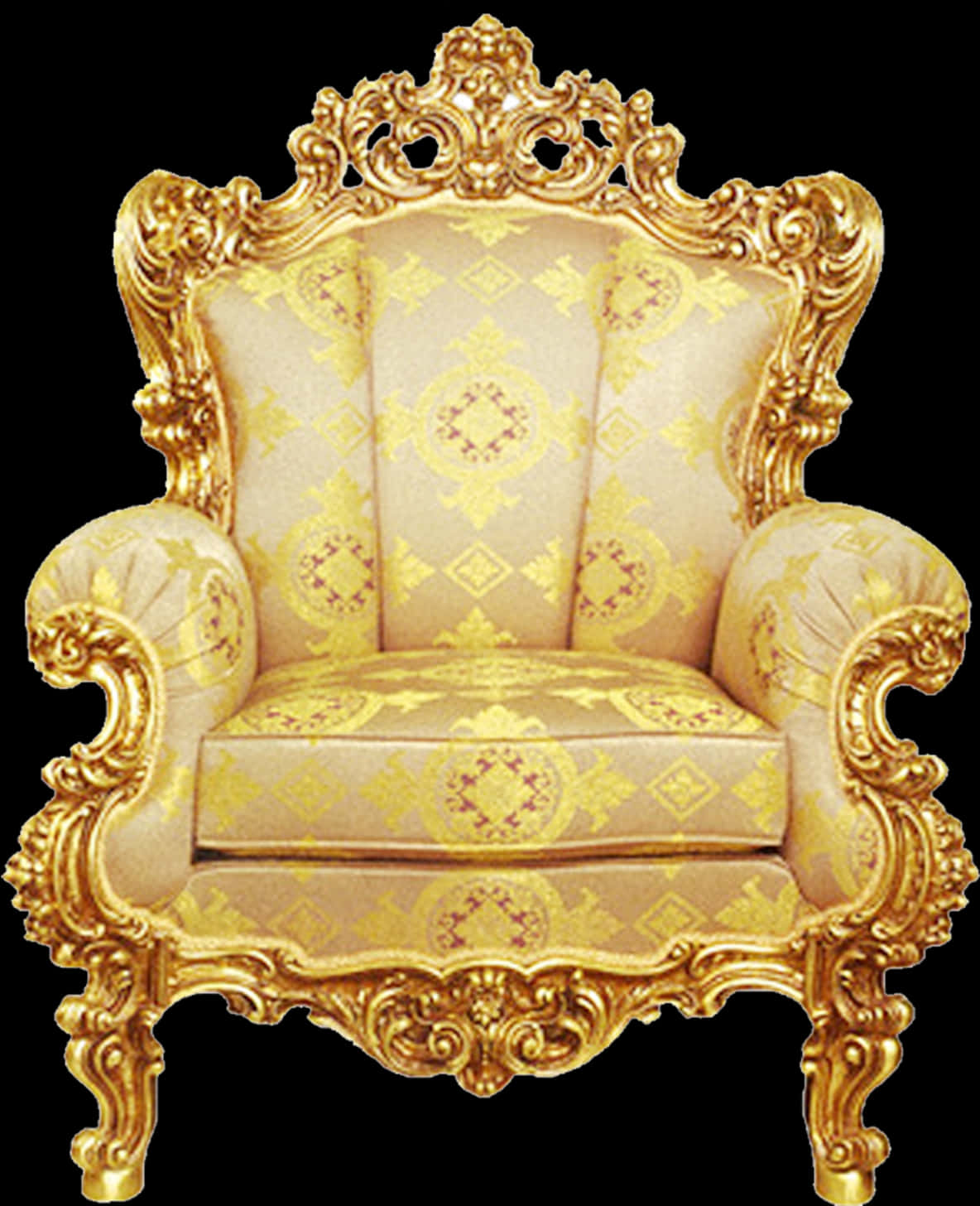 Golden Baroque Style Chair