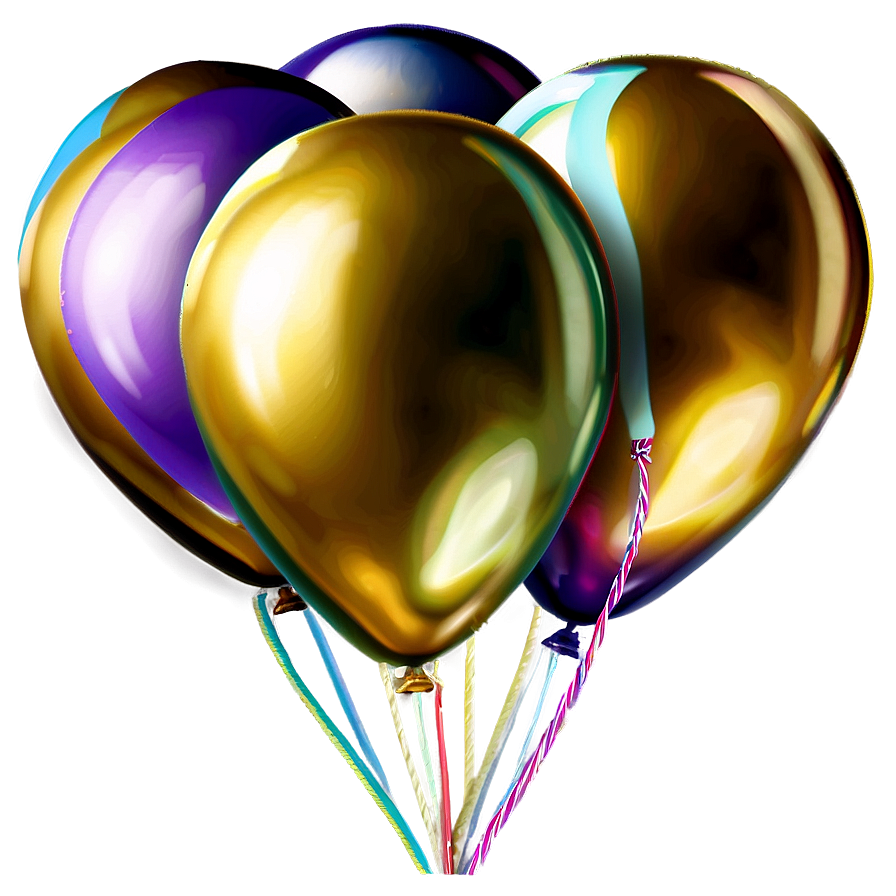 Golden Birthday Balloon Png 2