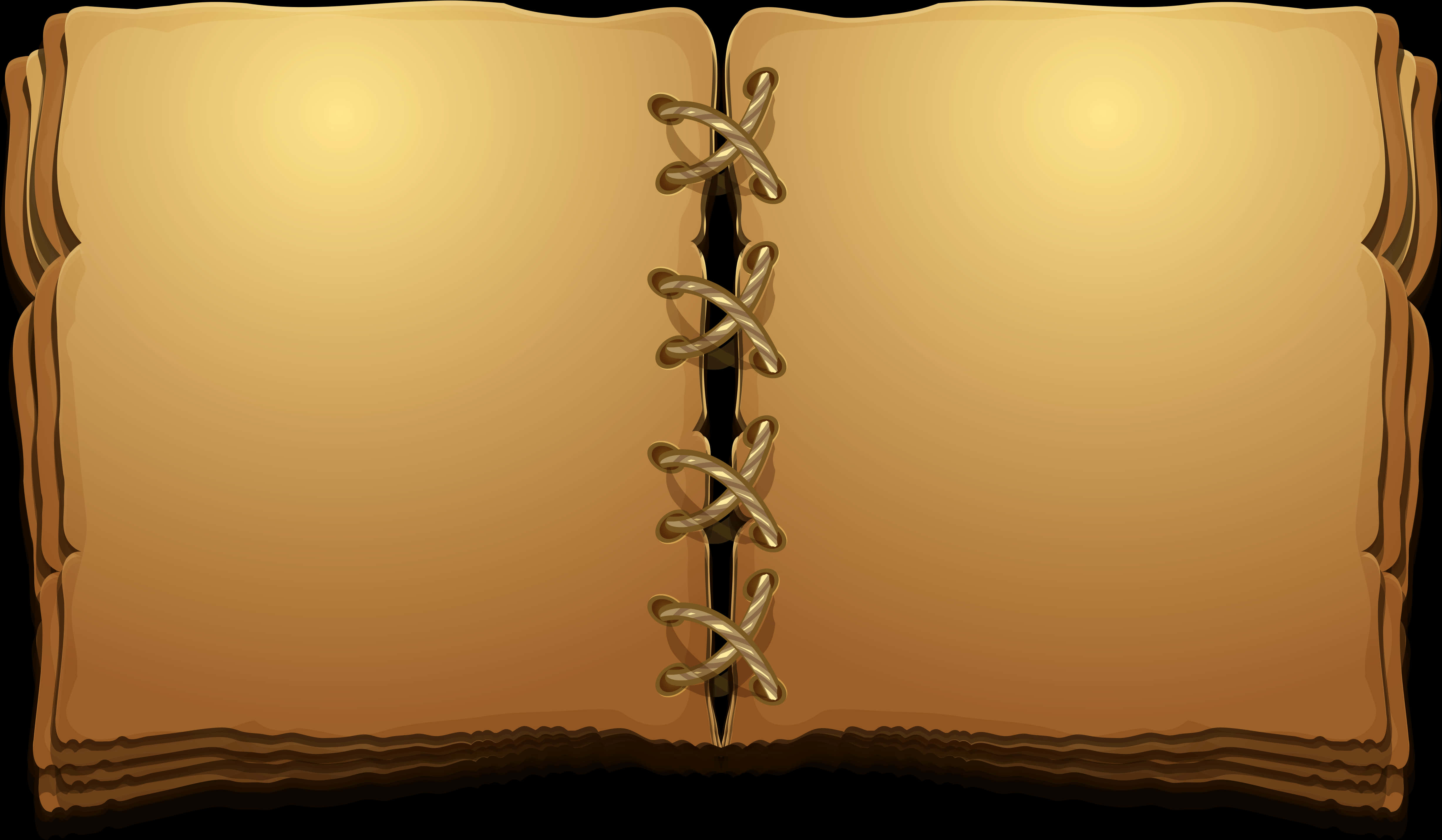 Golden Book Binding PNG with transparent background