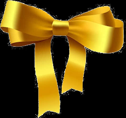 Golden Bow Decoration PNG with transparent background