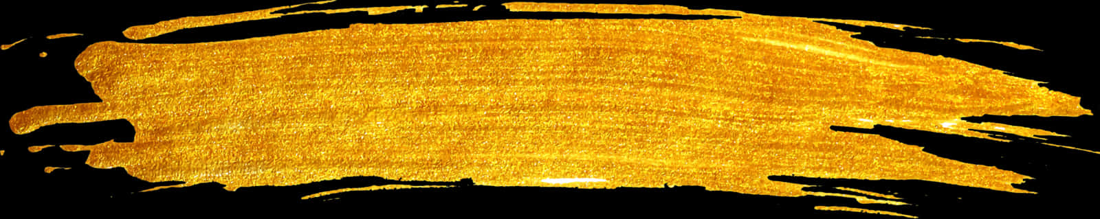 Golden Brush Stroke Texture PNG image with a transparent background, free high-resolution download