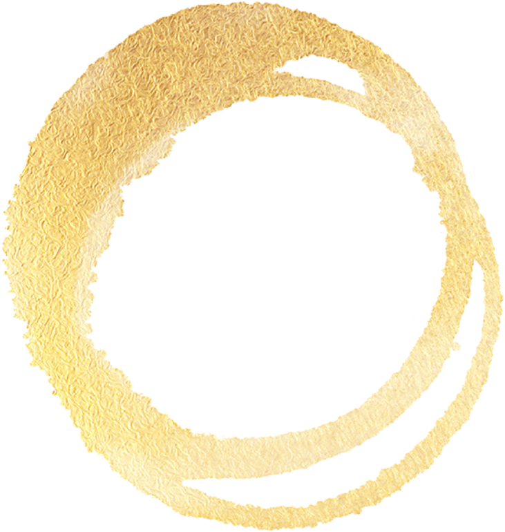 Golden Brushstroke Circle Logo