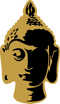 Golden Buddha Profile Graphic