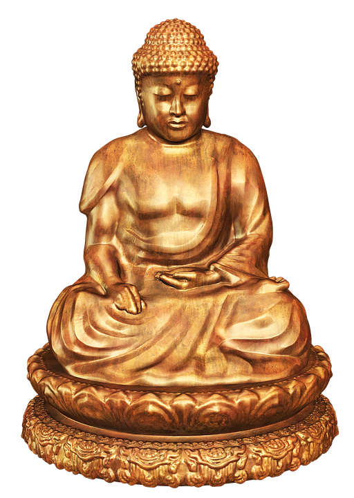 Golden Buddha Statue Meditation Pose