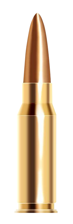 Golden Bullet Isolated PNG with transparent background