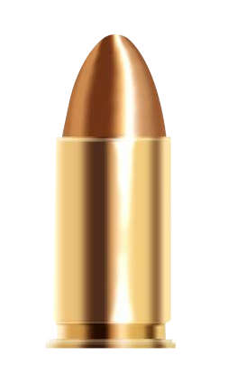 Golden Bullet Rendering PNG with transparent background
