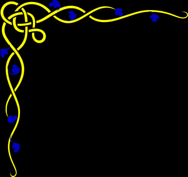 Golden Celtic Knot Corner Design PNG image with a transparent background, free high-resolution download