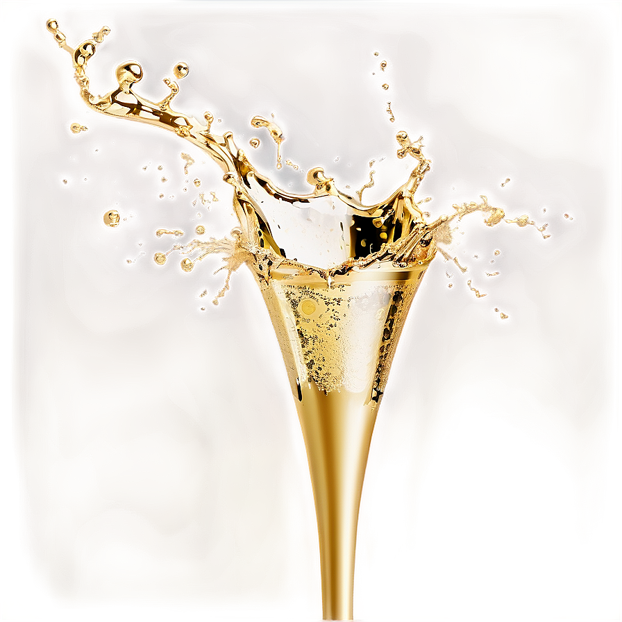 Golden Champagne Splash Png Jij