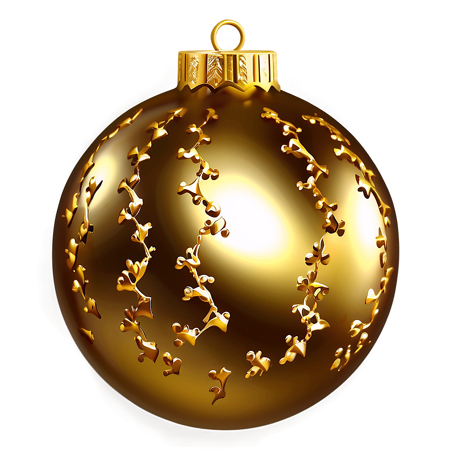 Golden Christmas Ornament PNG 13 PNG image with a transparent background, free high-resolution download