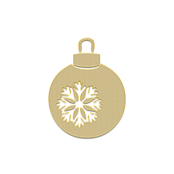 Golden Christmas Ornament Snowflake