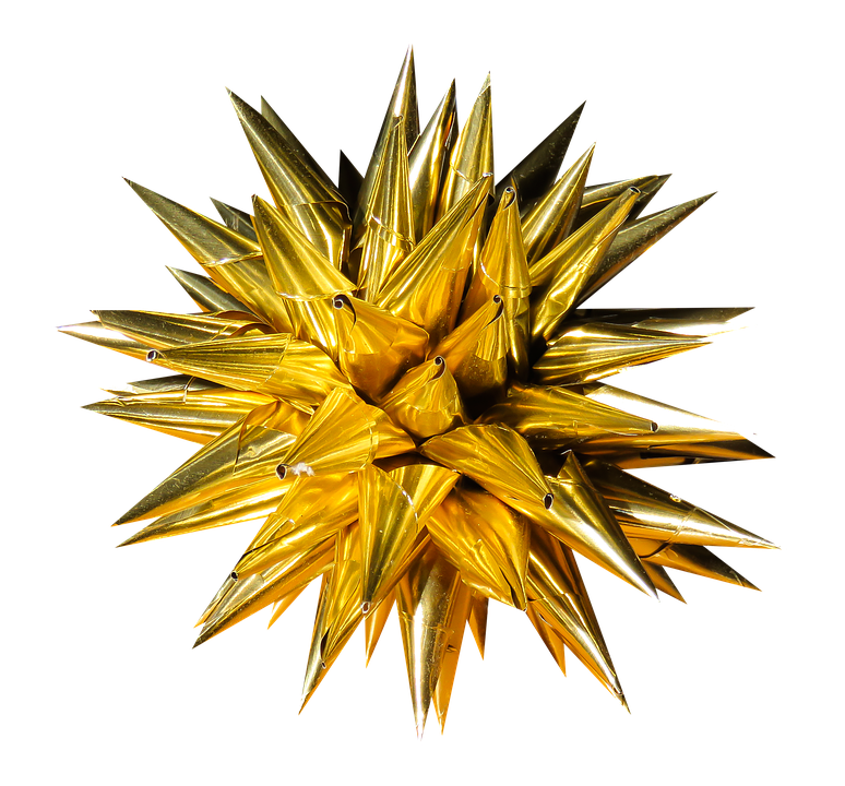 Golden Christmas Star Ornament