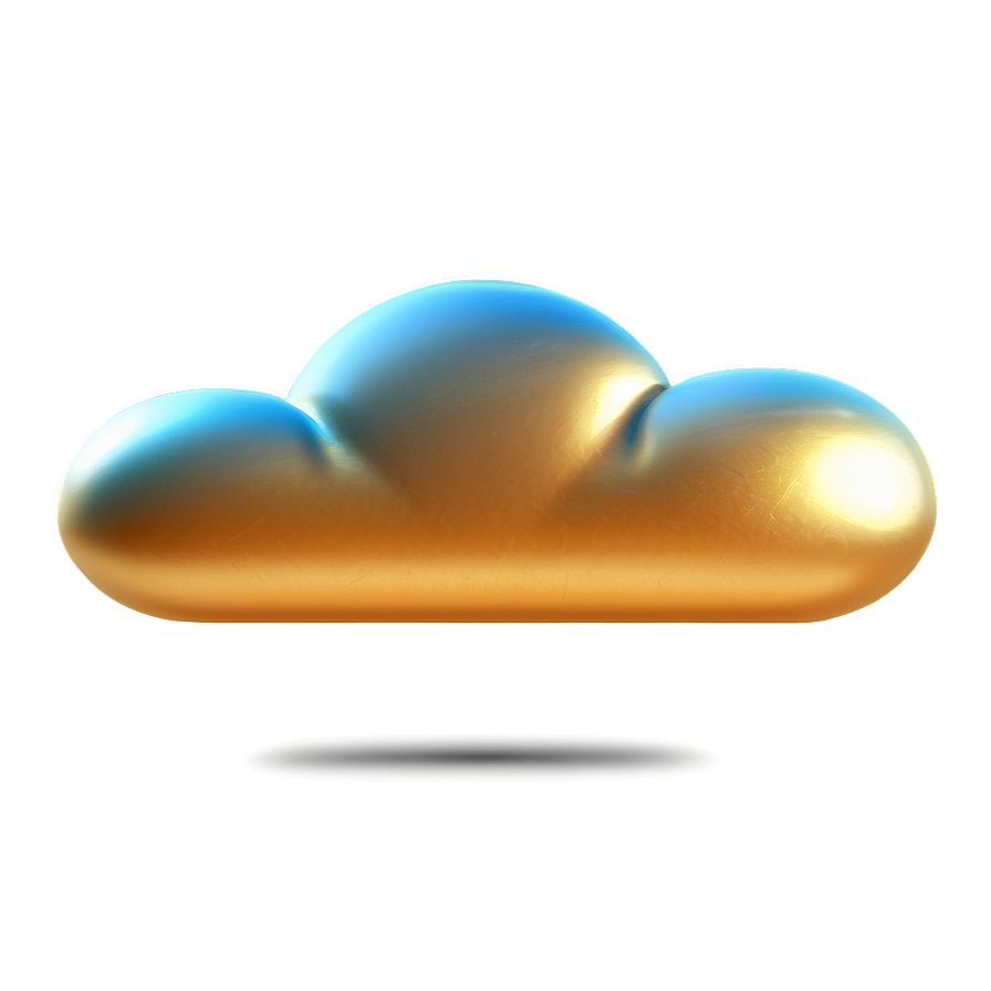 Golden Cloud Emoji Png Eqy15