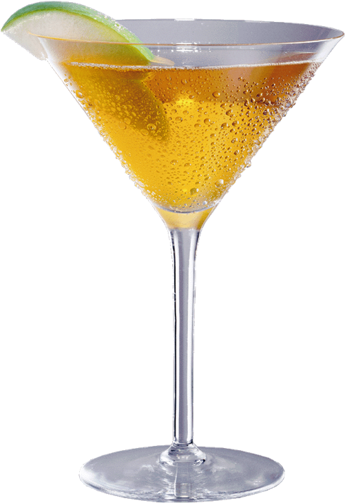 Golden Cocktailin Martini Glass