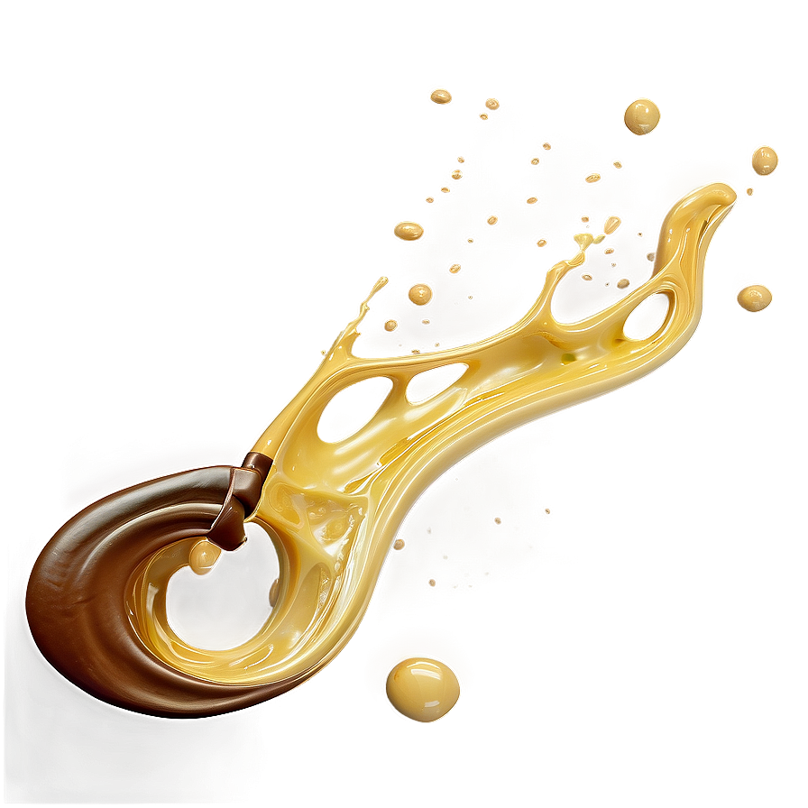 Golden Coffee Splash Png 06282024