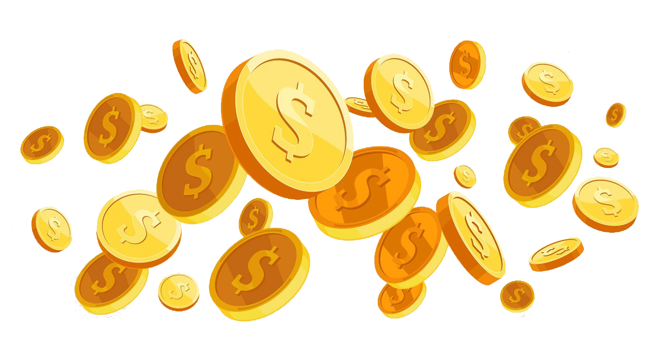 Golden Coins Png Transparent Image - Coins Png, Png Download PNG with transparent background