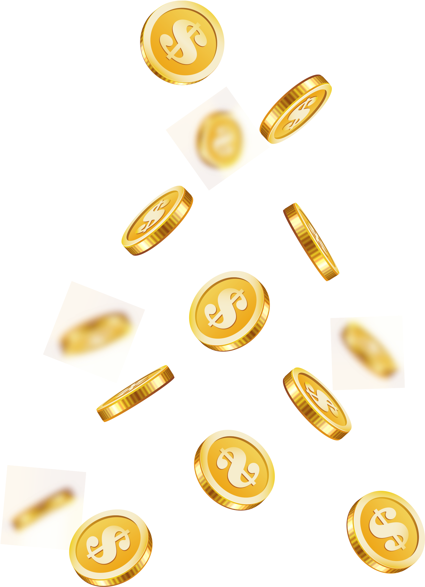 Gold Coin Effect Png, Transparent Png PNG with transparent background