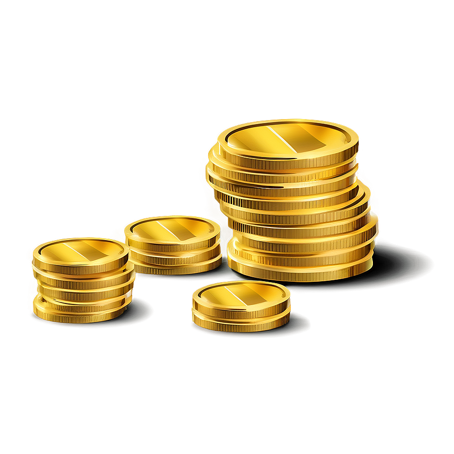 Golden Coins Money Vector Png 06262024