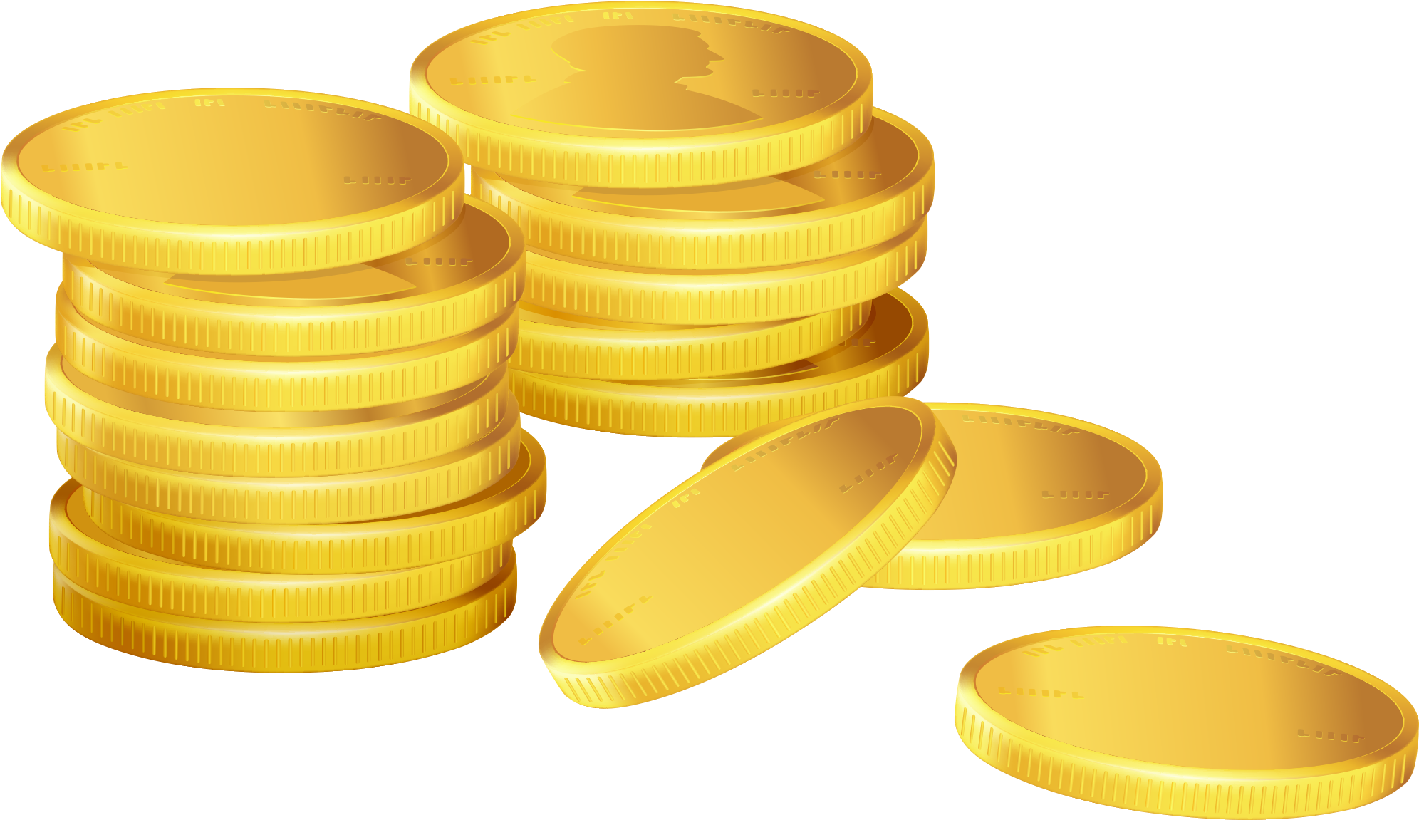 Golden Coins Stacked Graphic