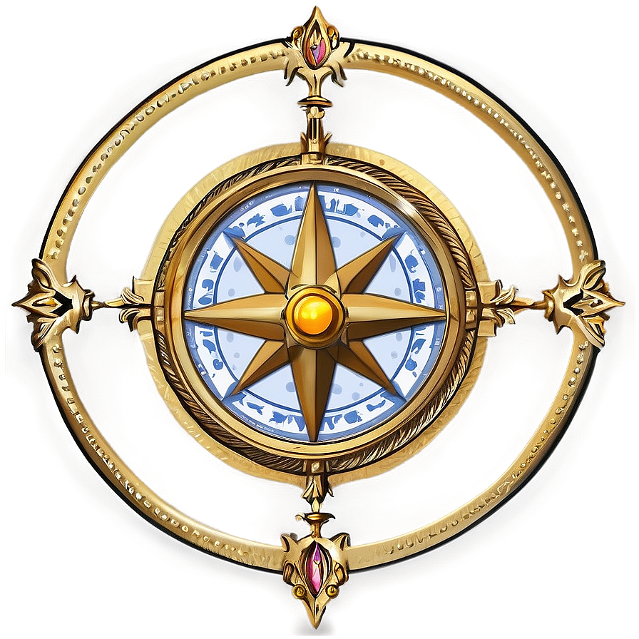 Golden Compass Rose Png Nti