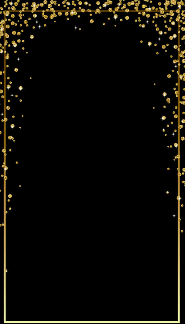 Golden Confetti Border Design