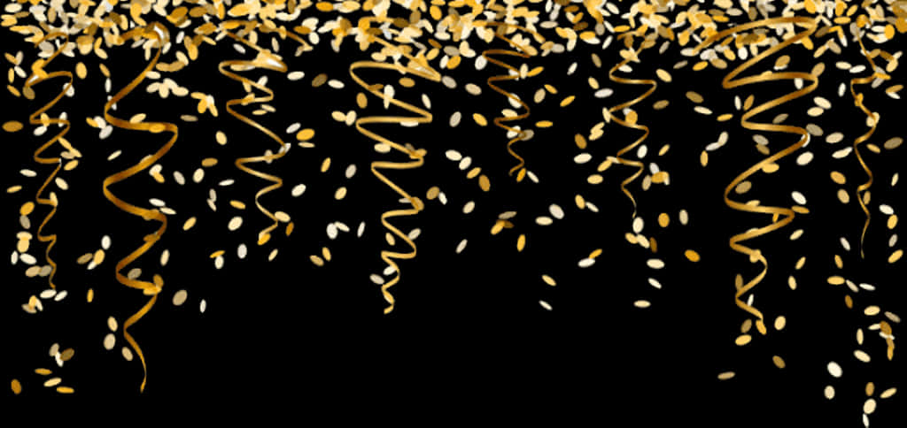 Golden Confetti Celebration Background