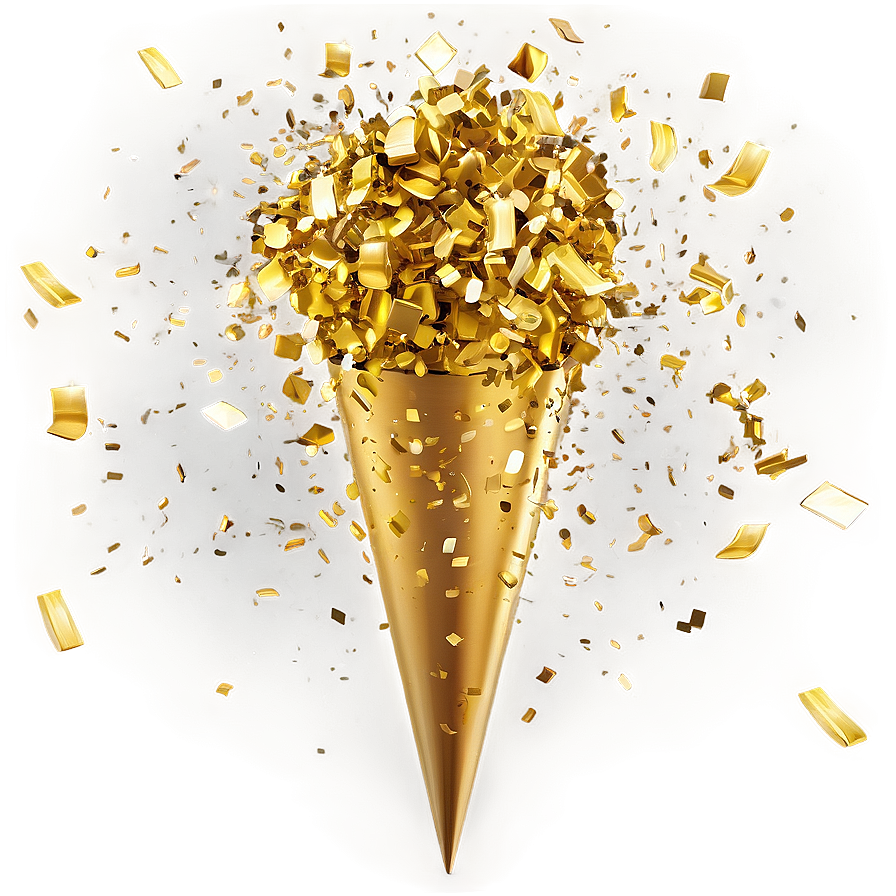 Golden Confetti Explosion Png 06272024