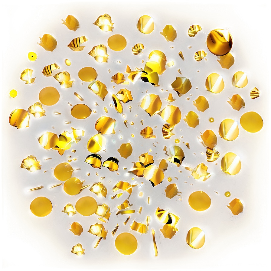 Golden Confetti PNG ivd42 PNG with transparent background