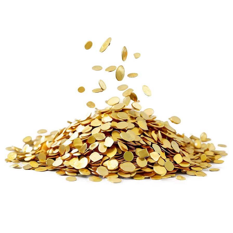 Golden Confetti PNG tmr28 PNG with transparent background