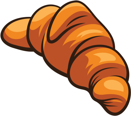 Golden Croissant Illustration