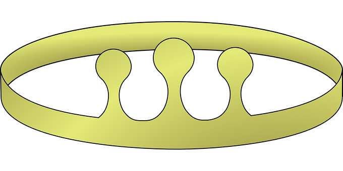 Golden Crown Silhouette PNG with transparent background